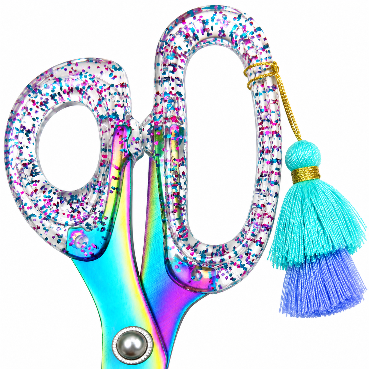 Sparkle purple glitter scissors with stainless steel blades
